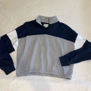 American Eagle cropped quarter-zip